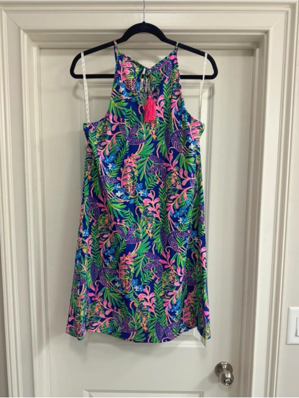 Lilly Pulitzer Girls' Tropical Halter Dress - Pink, Blue & Green